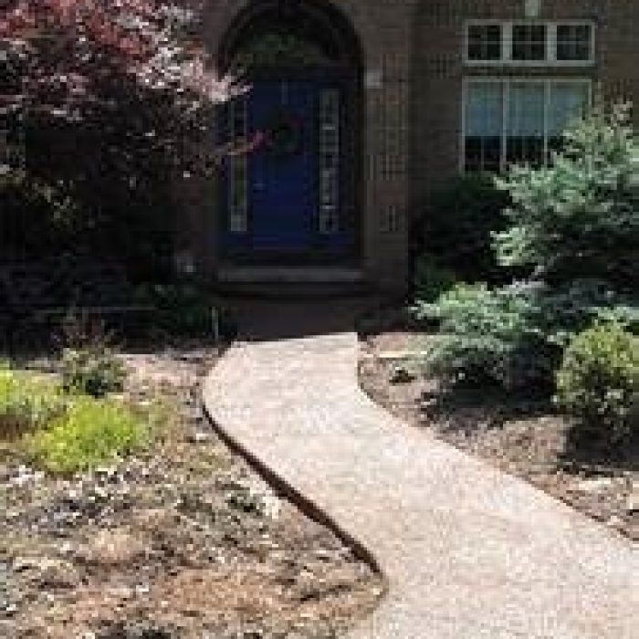 Client Service concrete walkway